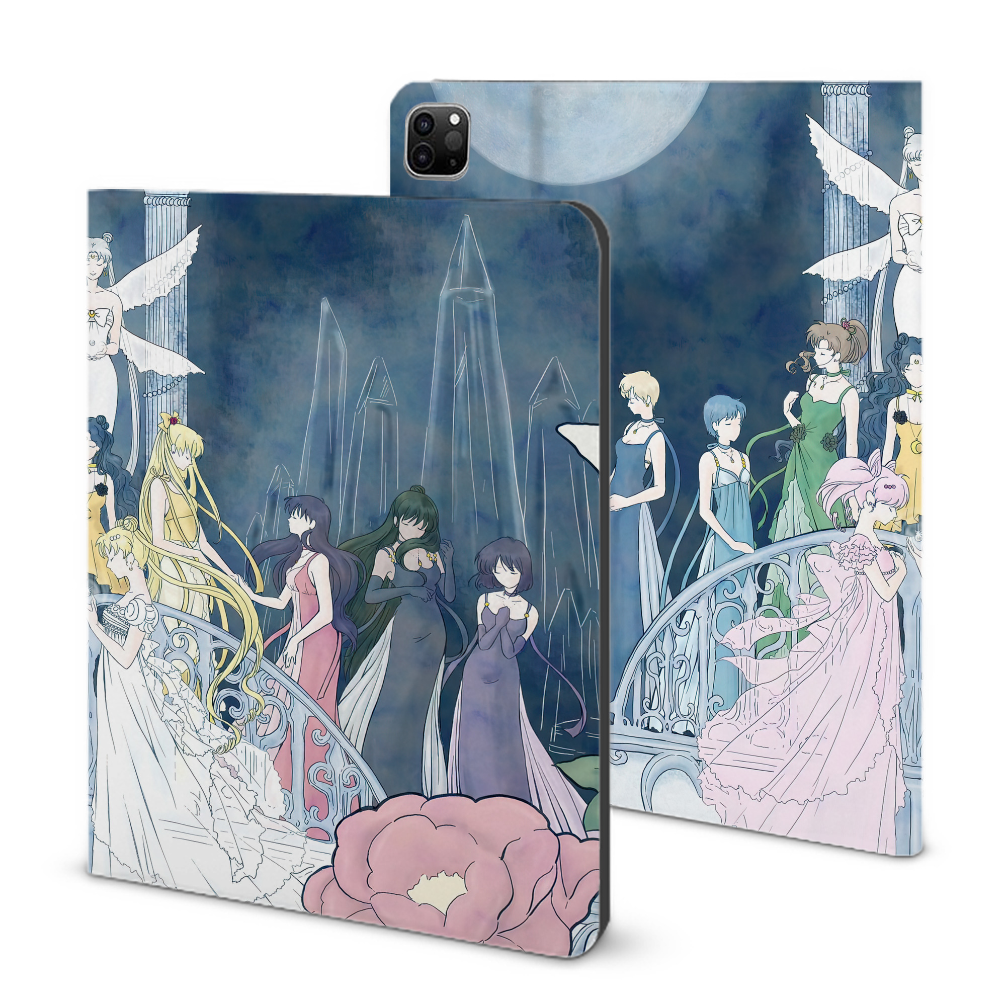 （画像用） 美少女戦士セーラームーン Sailor Moon IPad ケース ブック型 PUレザー TPU 耐衝撃 軽量 薄型 ペン収納なし 全面保護 IPad 各モデル対応